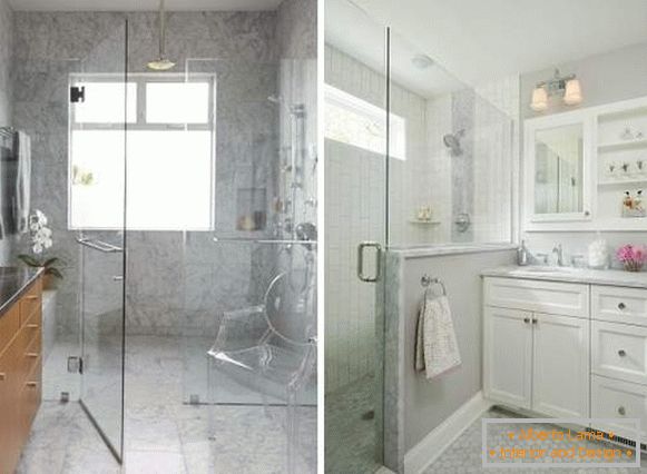 Porte in vetro per il bagno: come fare la doccia senza cabina