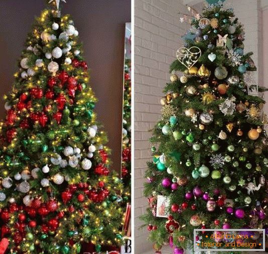 schemi di colori per l'albero di Natale
