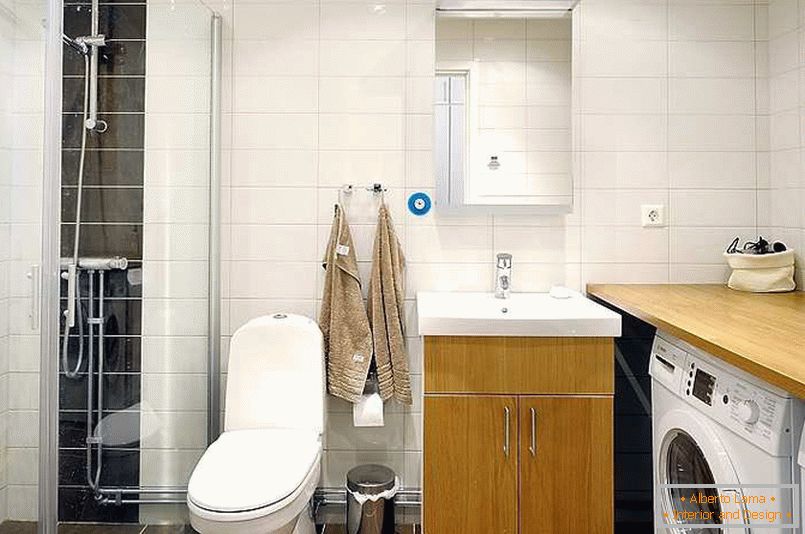 Interno di un bagno in un appartamento a Stoccolma