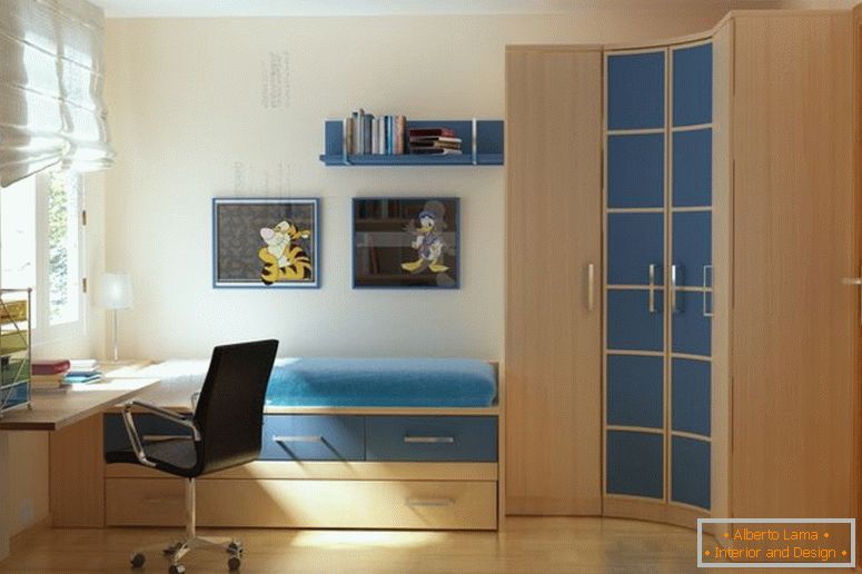 nice-accento-moderni-piccole-camere-wall-colori-con-letto singolo-che-è-di storage cassetti collegato-con-angolo-curva-legno-armadio
