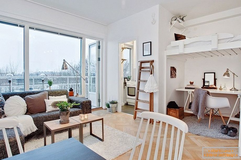 Appartamento di 29 metri quadrati con soffitti alti a Göteborg