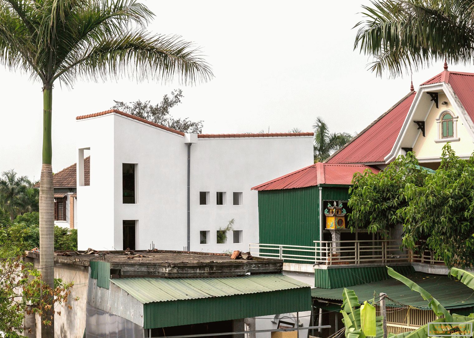 Una casa concreta stretta in Vietnam