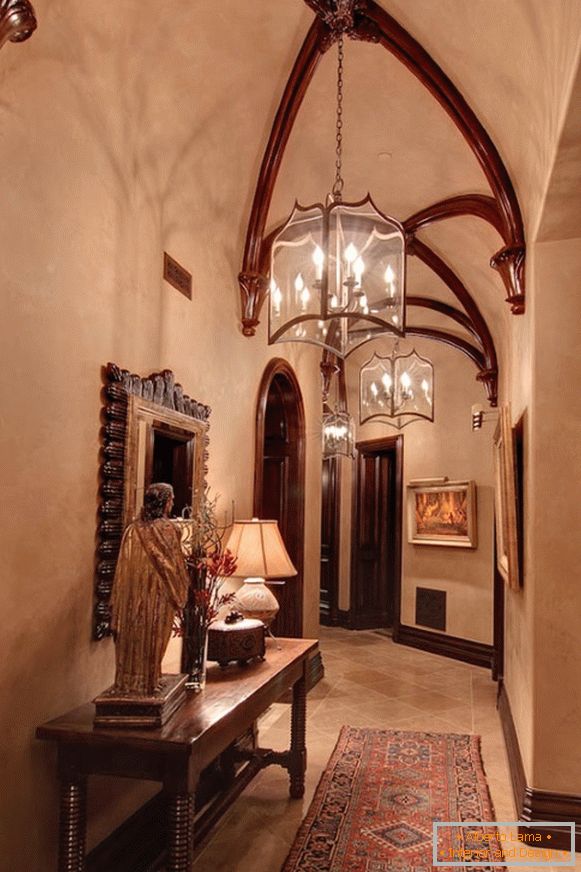 Stucco veneziano nella foto del corridoio