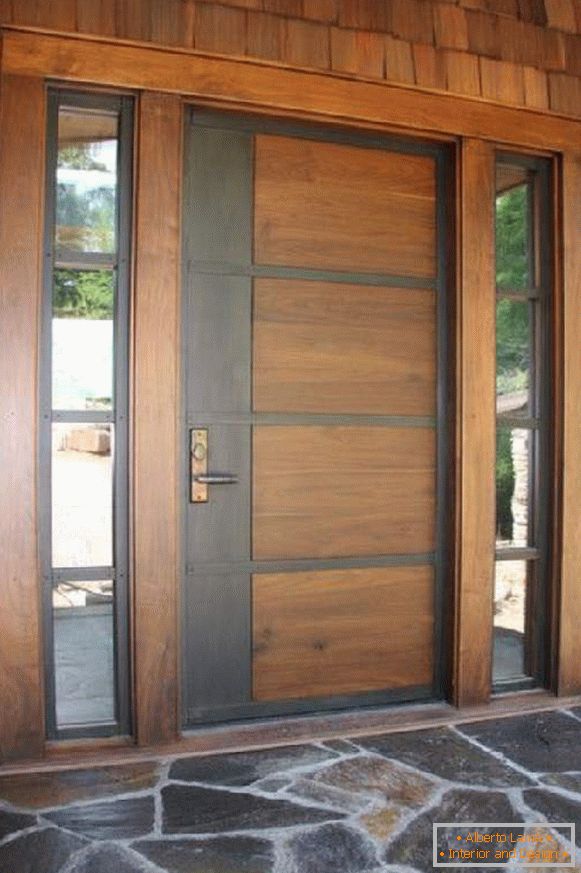 porte d'ingresso in legno per una casa privata, foto 10