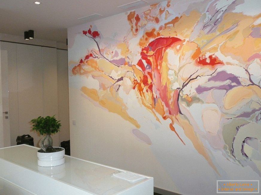 Dipingere con colori acrilici стен в интерьере