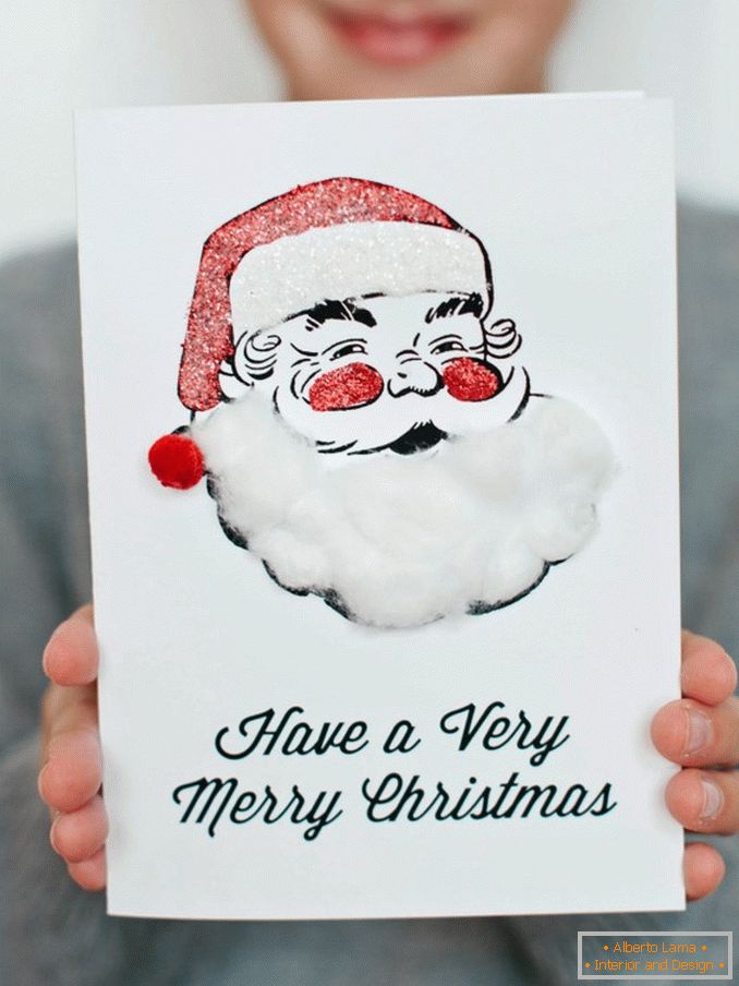 Cartolina di Natale con Babbo Natale