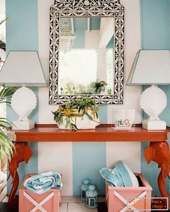 Interior design in stile tropicale