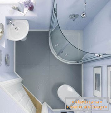 Design degli interni in un bagno compatto