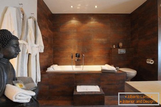 Design di un bagno in stile asiatico + spa