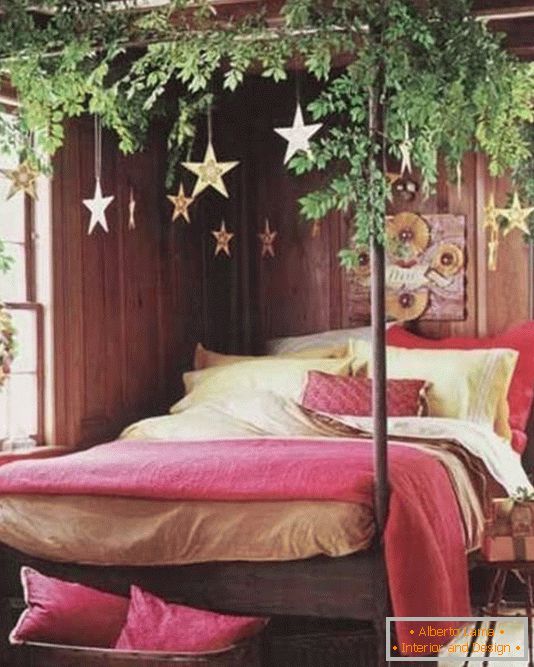 Camera da letto della decorazione di Natale