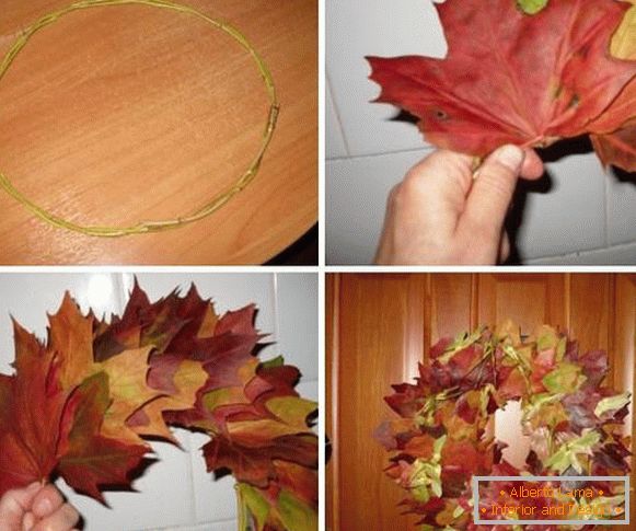 Corona d'acero dalle foglie d'autunno - istruzioni fotografiche
