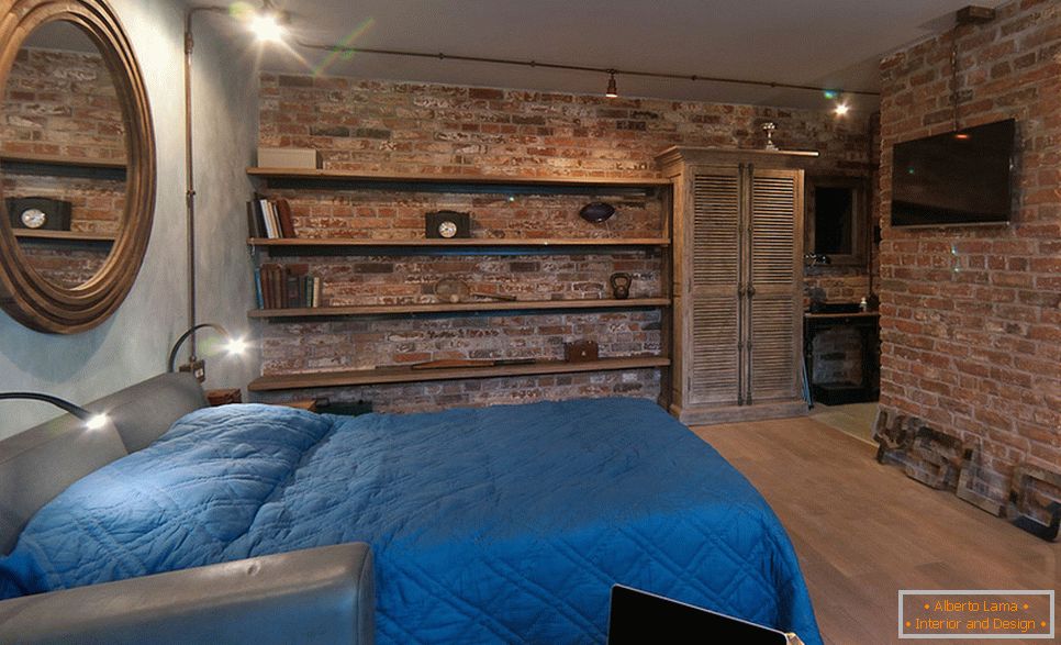 Camera da letto in stile loft