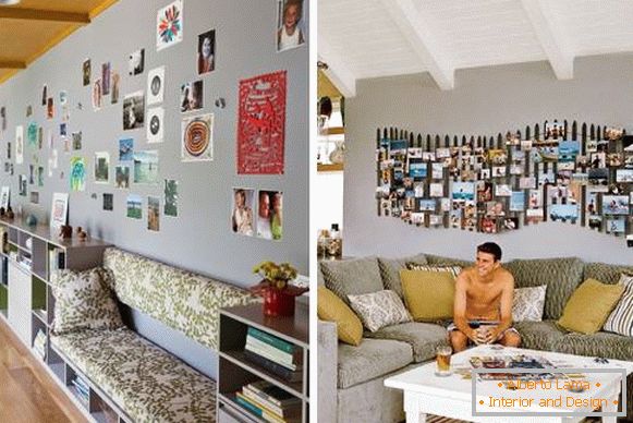 Come puoi decorare il muro nella stanza con le tue foto