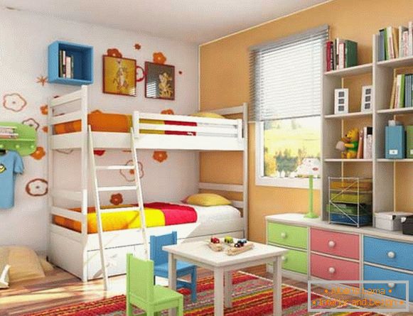 Camera per bambini colorata luminosa