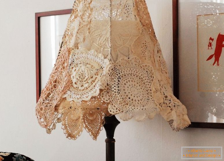 _ vintage doily lampshade