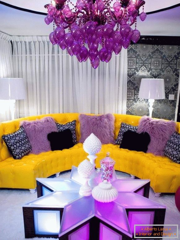 Combinazioni di colori eleganti - giallo e viola