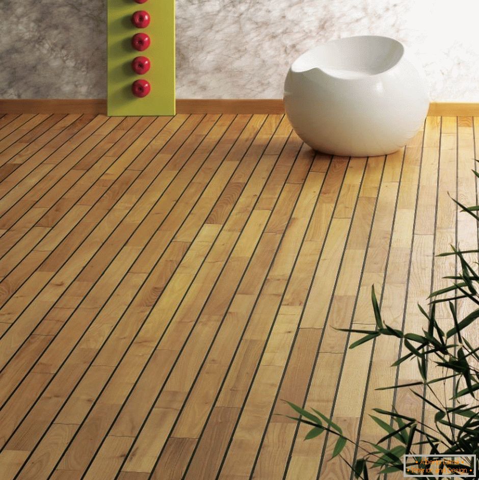 Pavimenti di bambù nella stanza