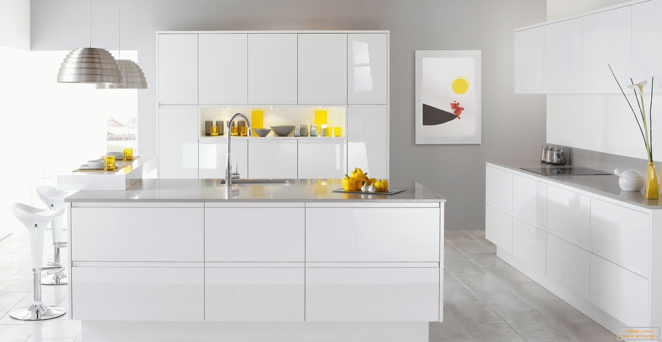 Elegante cucina bianca