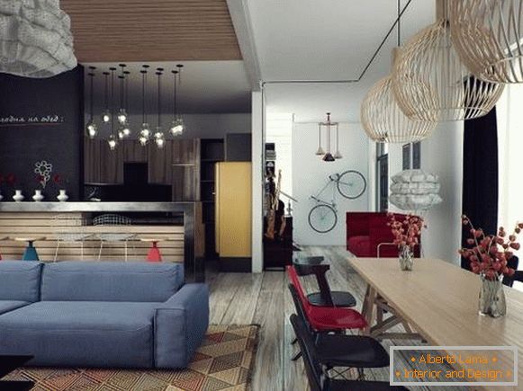 Interior Design 2015 con divano indaco