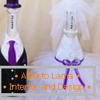 Bottiglie sotto forma di una sposa e uno sposo
