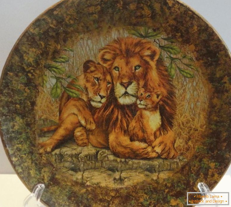 ф5ё449185а52118 ечфа2298ф707ы-dinnerware-decorative-plate-lion-family