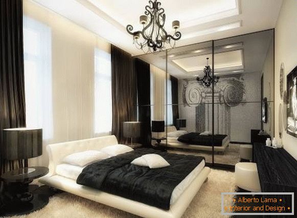 Design camera da letto casa privata in stile di lusso