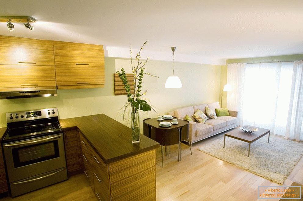 Design cucina-soggiorno 19 кв м