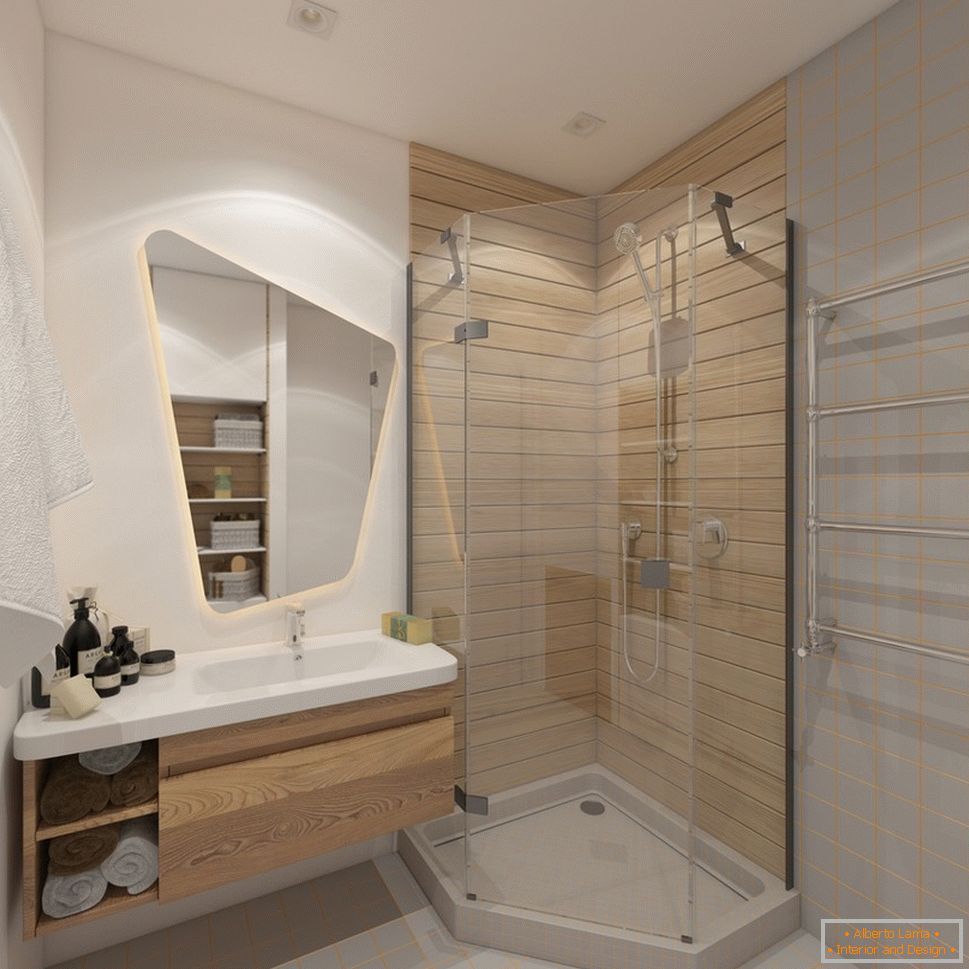 Design degli interni del bagno in stile ecologico