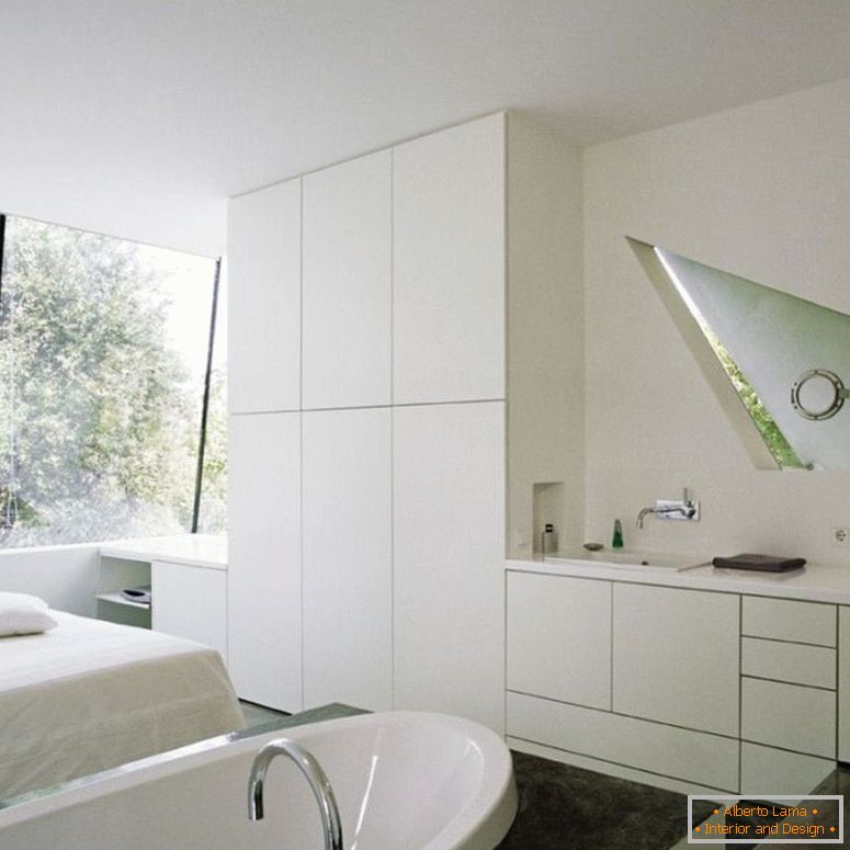 divertente-minimalista interior-design-tumblr-in-altri-inspiring-bagno-decorazione-da-casa-designer-galleria-con-bianco-schema-ovale vasca da bagno-anche-cromo-rubinetto-anche-Armadi-idee- 915x915