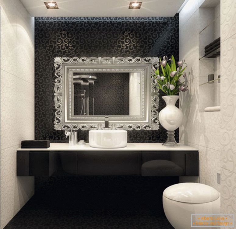 bella-interior-design-di-piccole-camera-con-black-and-white-bagno-decorazione-anche-lampade
