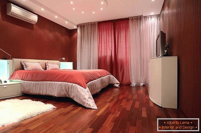 design camera da letto rossa, foto 9