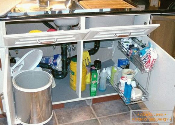 Lo spazio per i rifiuti in cucina