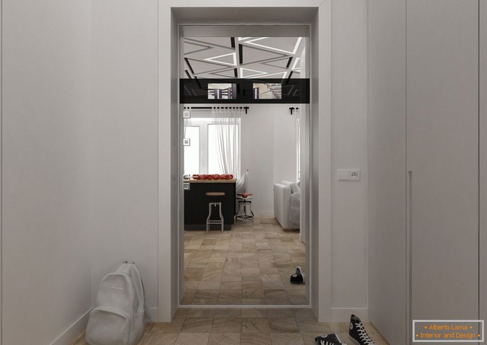 Appartamento di design 30 mq. M. m in bianco e nero - фото 4