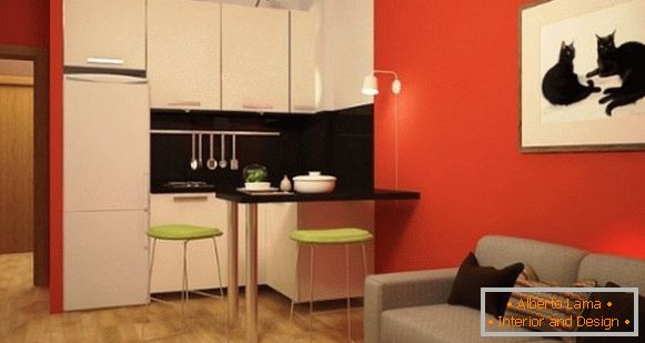 Appartamento studio di design moderno di 25 mq. M - soggiorno cucina foto