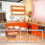 Cucina in stile Art Nouveau arancione