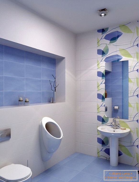 Progettazione di piastrelle nella toilette, foto 1