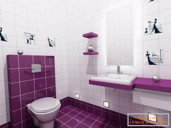 Progettazione di piastrelle nella toilette, foto 12