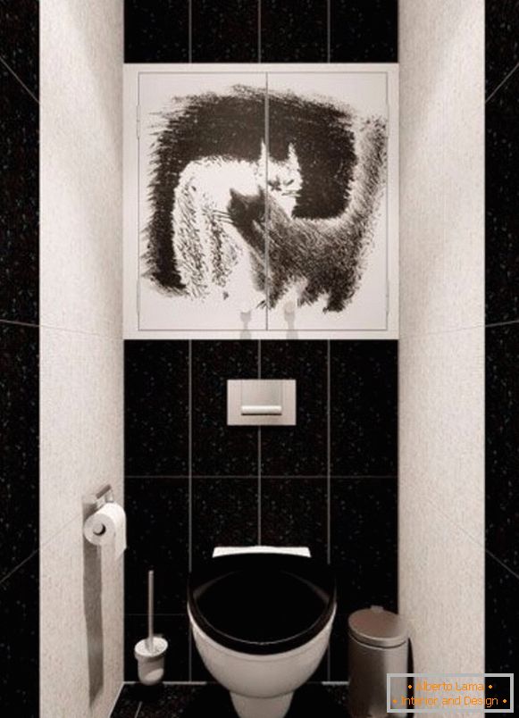 Piastrelle nella foto piccola di disegno della toilette 13