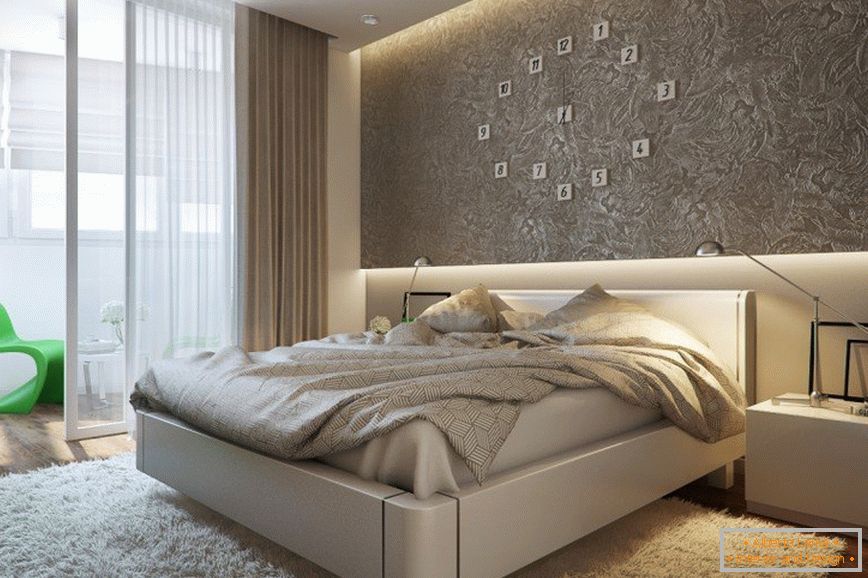Camera da letto moderna nell'appartamento