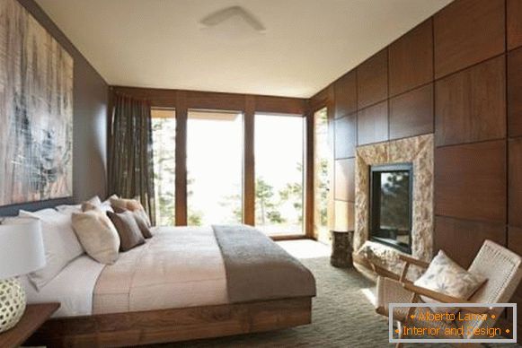 Camera da letto ecologica in stile moderno