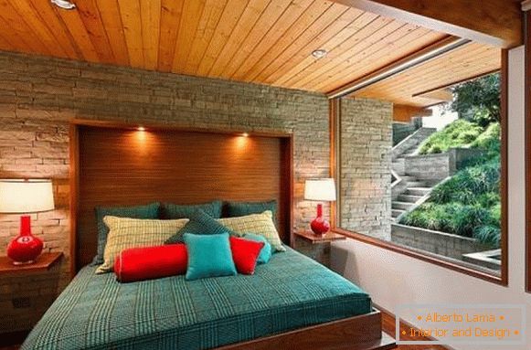 Camera da letto moderna in stile minimalista