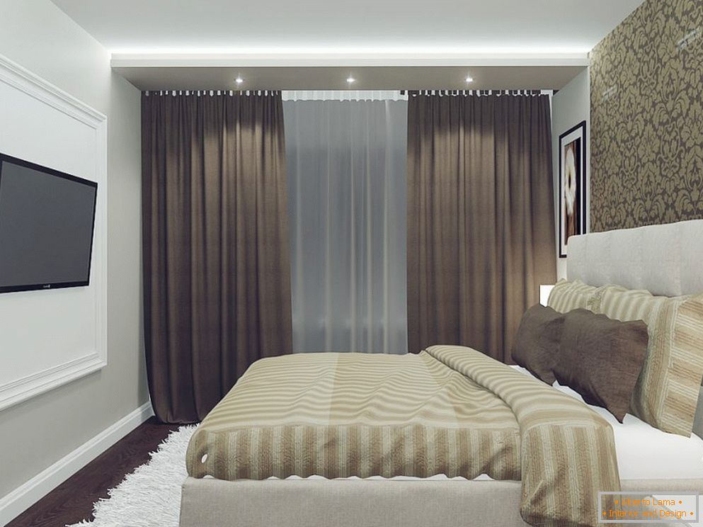 Design della camera da letto a Kruscev