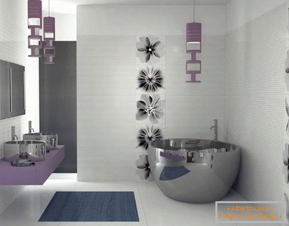 Design del bagno con servizi igienici nascosti