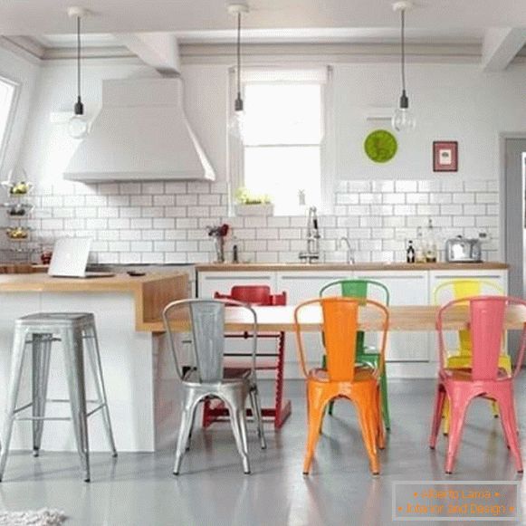 sedie di design in plastica per la cucina, foto 13