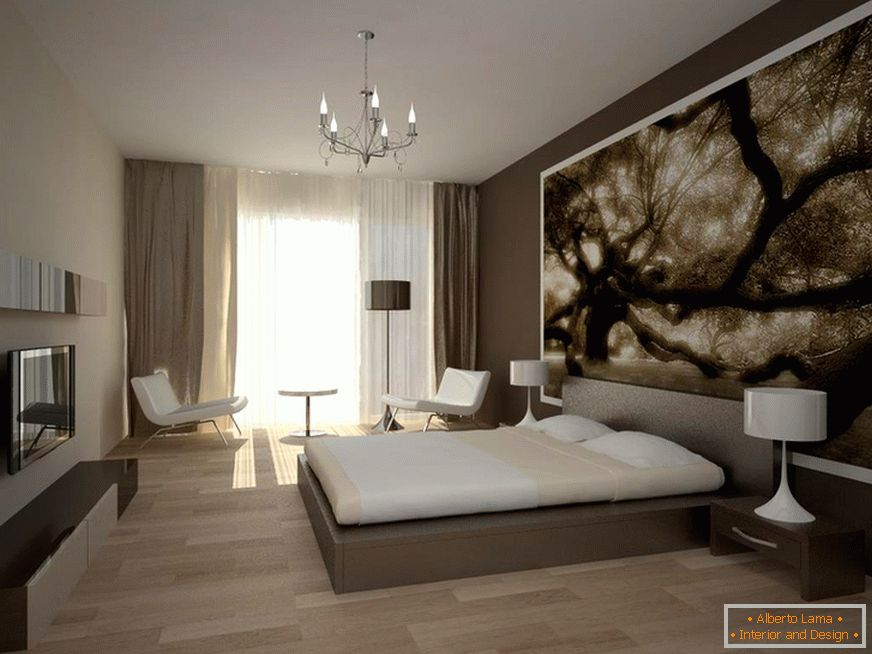 Lo stile minimalista è l'ideale per organizzare l'interno di piccole camere da letto.