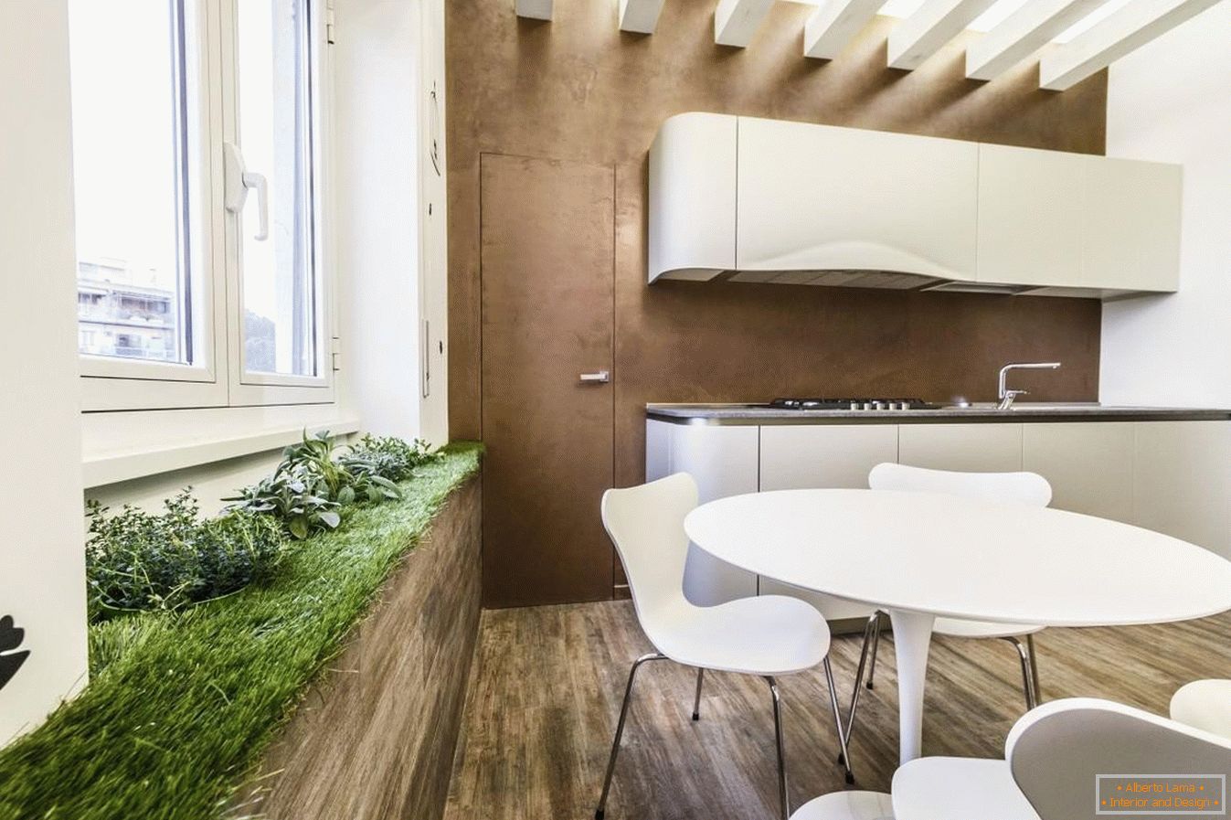 Area verde in cucina per l'eco-stile