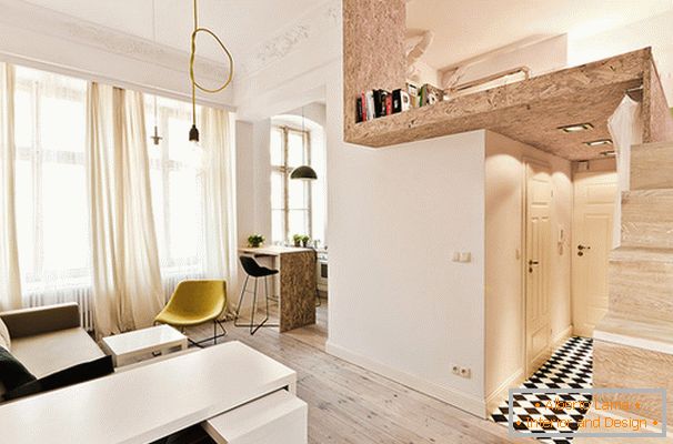 Interior design di un piccolo appartamento in Polonia