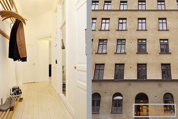 Interno dell'appartamento del corridoio in Svezia