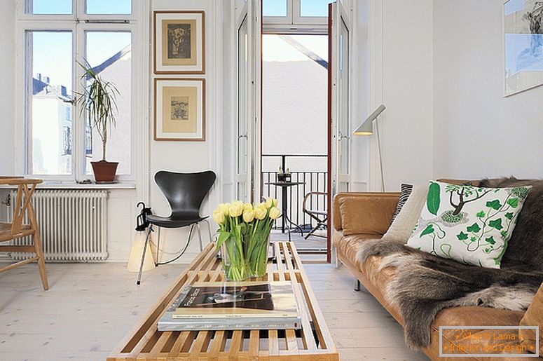 Soggiorno di piccoli appartamenti di lusso in Svezia