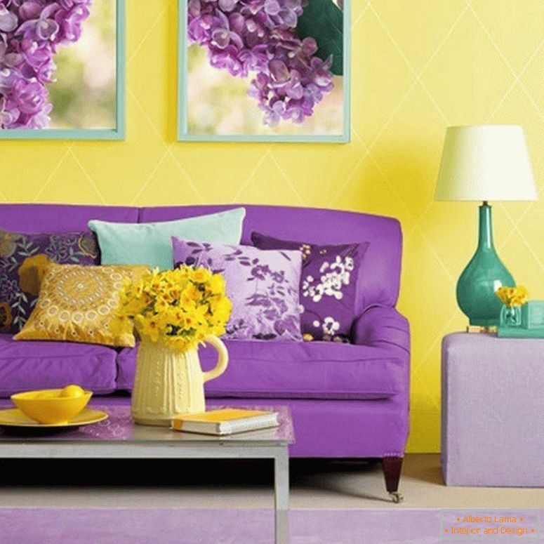 La perfetta combinazione di viola e giallo